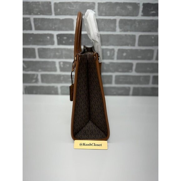 Michael Kors mirella tote medium tote bag MK signature purse brown multi - Picture 7 of 9